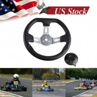 270mm 10.6" Steering Wheel w/ Cap for Go Kart Racing Fun Cart Mini Sport Trailma