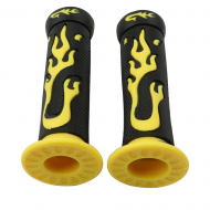 Yellow Flame Hand Grips 7/8" For Suzuki DR RMZ RM 100 125 200 250 350 651